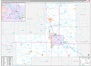 Waterloo-Cedar Falls Wall Map Premium Style